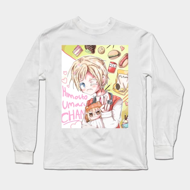 Umaru and Alex Artwork By Kībo-Kībo Long Sleeve T-Shirt by Kibo-Kibo